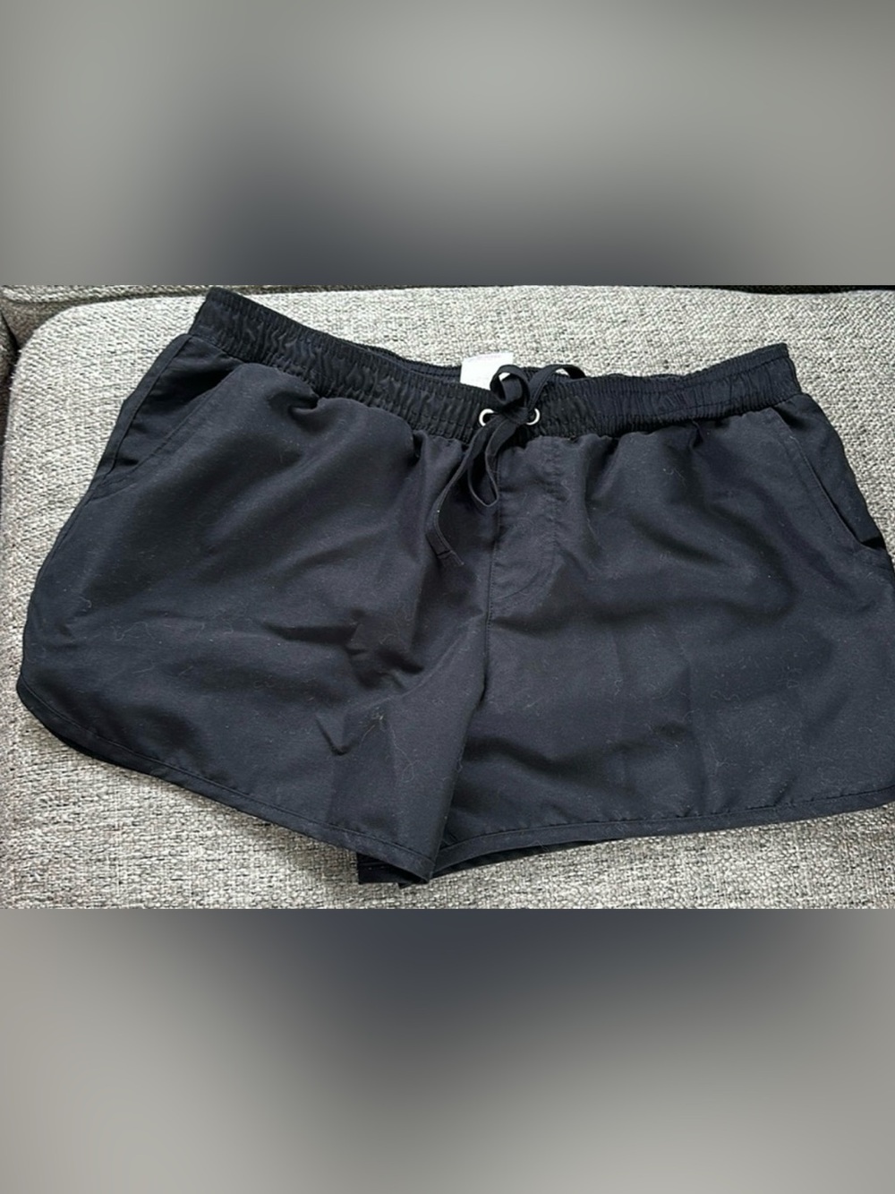 Merona Womens Small Black Swim Board Shorts Side Pockets